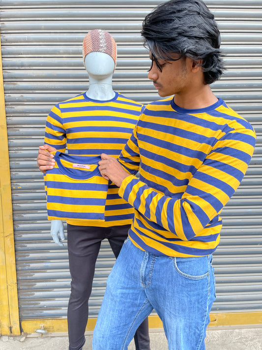 Yellow/Navy Striped Tshirt