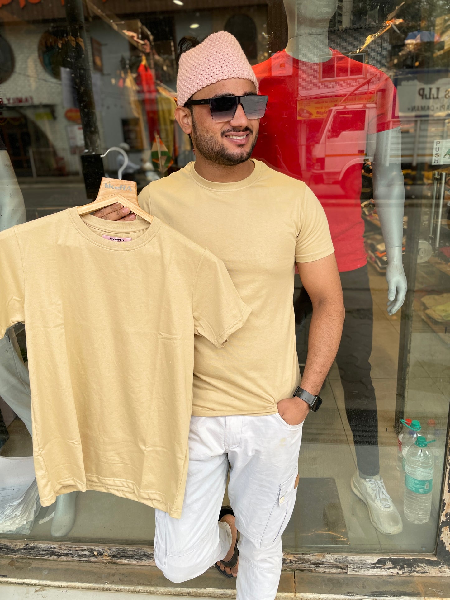 Beige Basic Tshirt (Use discount code BASIC999 for three colours or above)