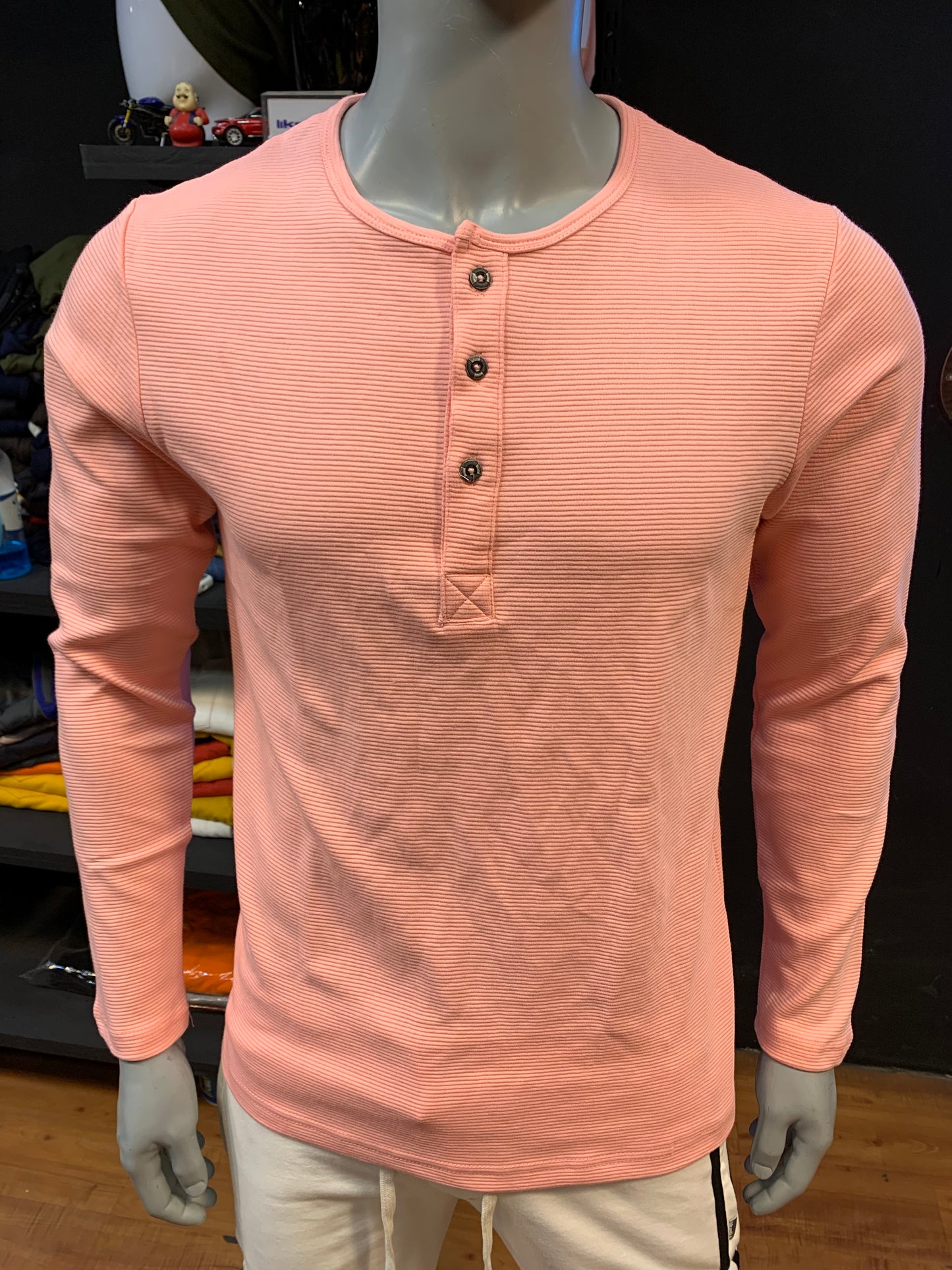 Dusty Pink Cord Henley