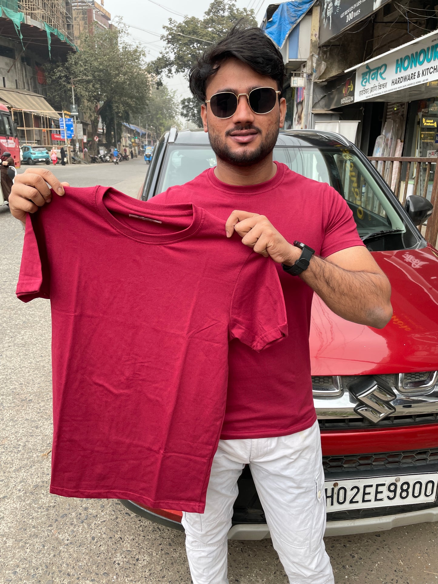 Maroon Basic Tshirt (Use discount code BASIC999 for three colours or above)